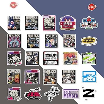 Amazon.co.jp: ゼンレスゾーンゼロ ステッカー 看板 シール 96枚入り